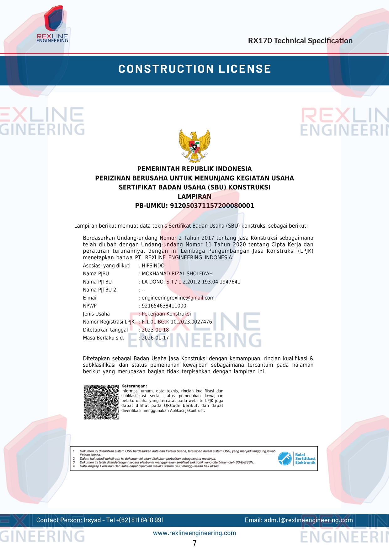 Construction-license-rexline