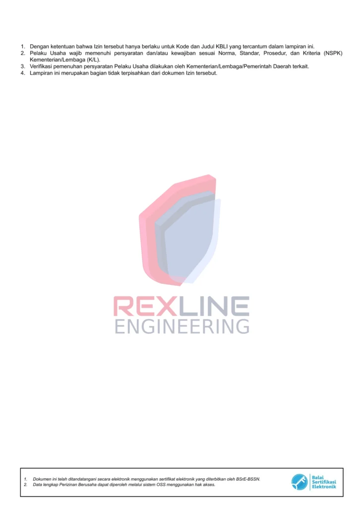 Rexline Trade Mark Certificate