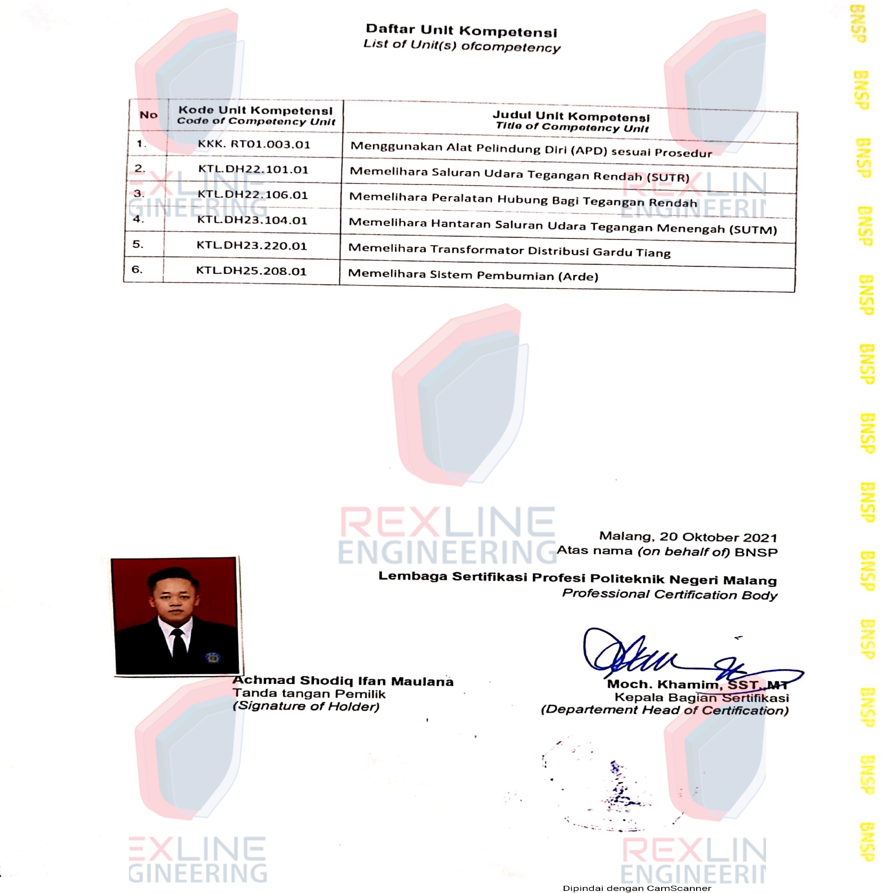 IUJP Certificate Decree Rexline