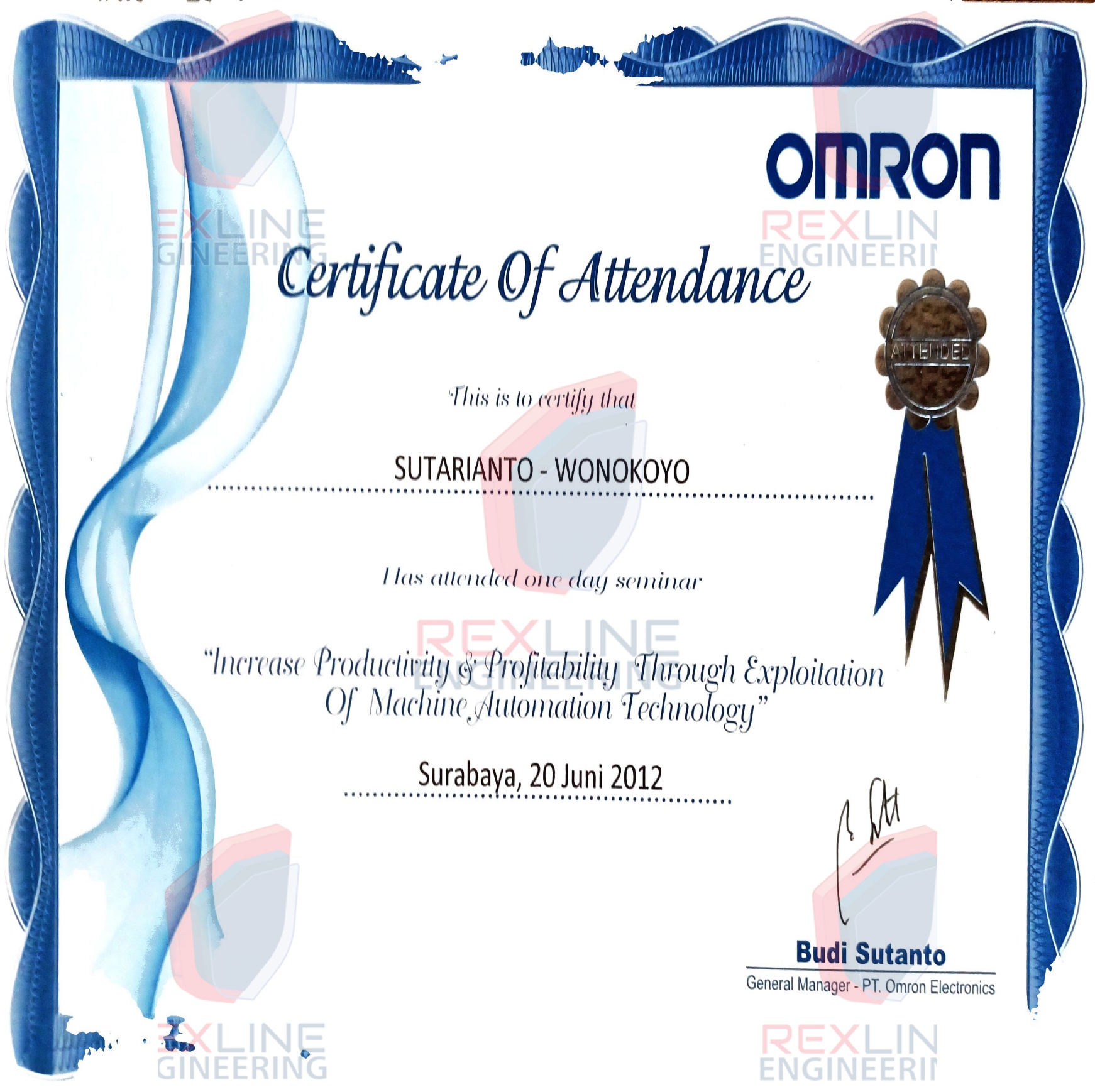 IUJP Certificate Decree Rexline