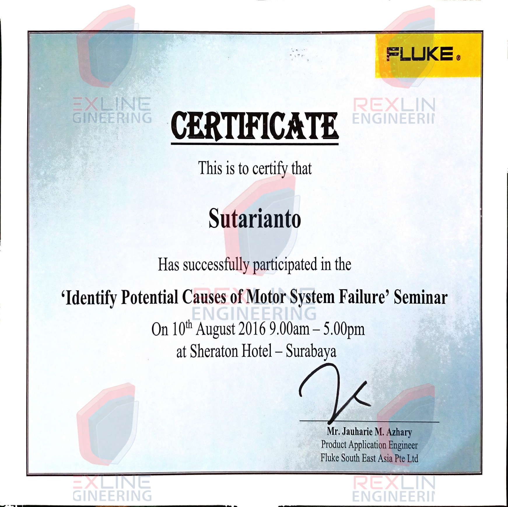 IUJP Certificate Decree Rexline