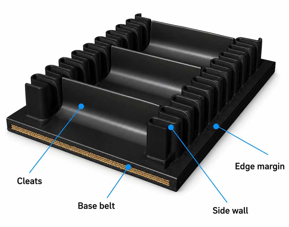 Special purpose heavy duty engineered conveyor belt Rexline Indonesia