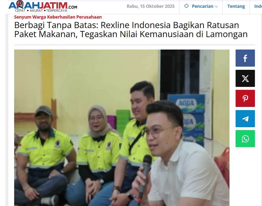Berbagi Tanpa Batas: Rexline Indonesia Bagikan Ratusan Paket Makanan, Tegaskan Nilai Kemanusiaan di Lamongan Berbagi Tanpa Batas: Rexline Indonesia Bagikan Ratusan Paket Makanan, Tegaskan Nilai Kemanusiaan di Lamongan