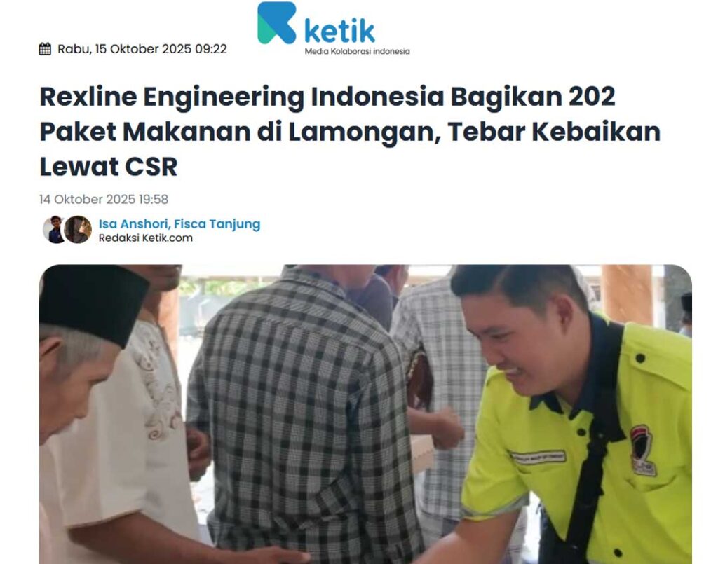 Rexline Engineering Indonesia Bagikan Paket Makanan Di Lamongan Tebar Kebaikan Lewat Csr News
