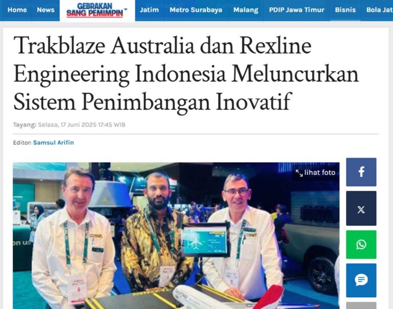 Trakblaze Australia Dan Rexline Engineering Indonesia Meluncurkan Sistem Penimbangan Inovatif